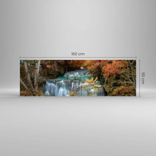 Üveg kép - Az erdő rejtett kincse - 160x50 cm