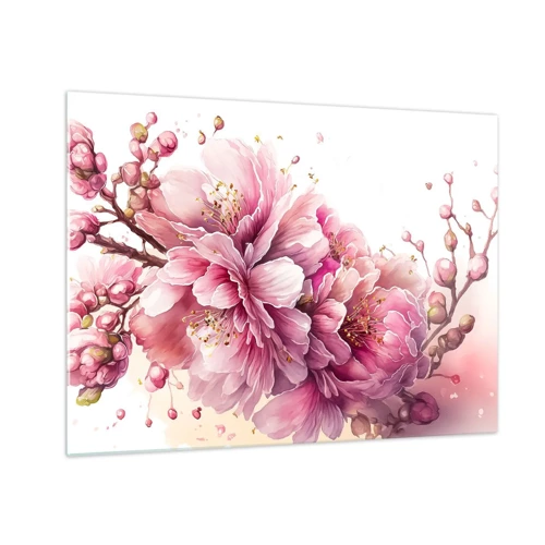 Üveg kép - Cseresznyevirág - 70x50 cm