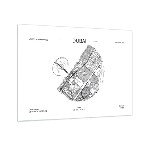 Üveg kép - Dubai anatómiája - 70x50 cm