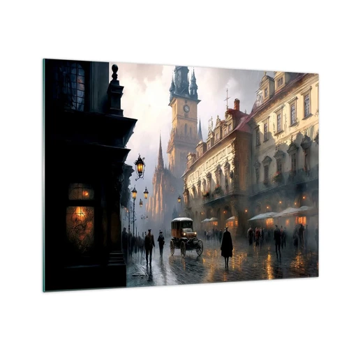 Üveg kép - Egy prágai este varázsa - 70x50 cm