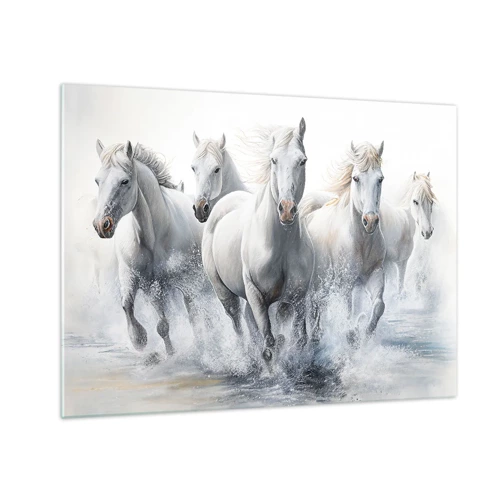 Üveg kép - Fehér varázslat - 70x50 cm