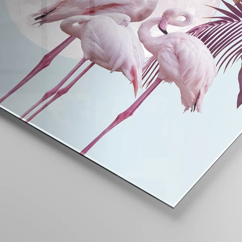 Üveg kép - Három madárgrácia - 30x30 cm