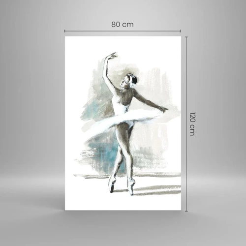 Üveg kép - Hattyúvá varázsolva - 80x120 cm