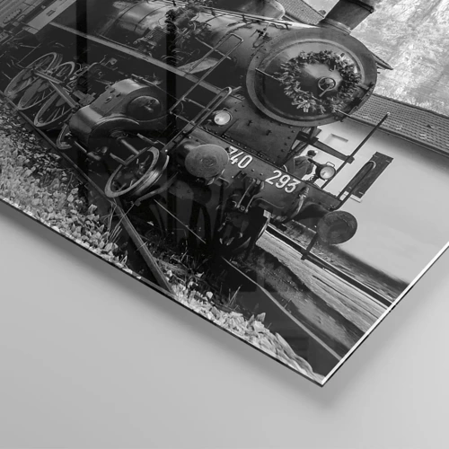 Üveg kép - Indulását a mozdony várja… - 70x50 cm