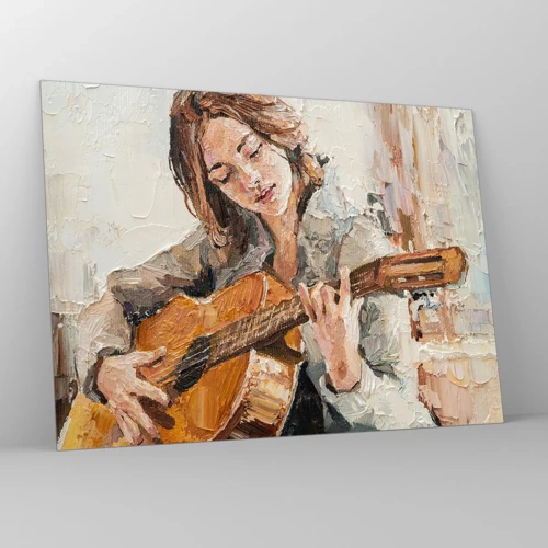 Üveg kép - Koncert gitárra és egy lány szívére - 70x50 cm