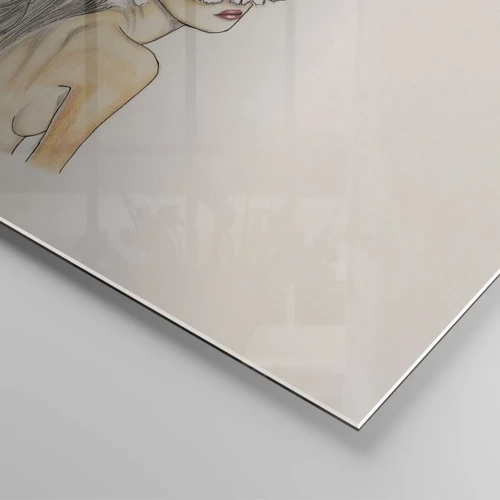 Üveg kép - Koronás szépség - 70x70 cm