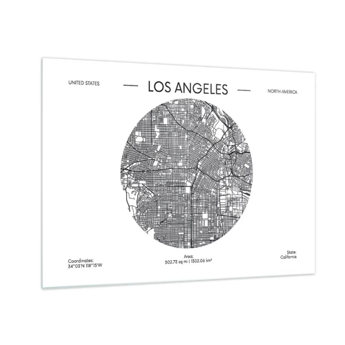 Üveg kép - Los Angeles anatómiája - 70x50 cm