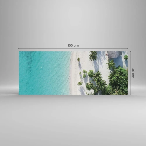 Üveg kép - Nyaralás a paradicsomban - 100x40 cm