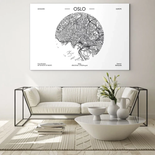 Üveg kép - Oslo anatómiája - 70x50 cm