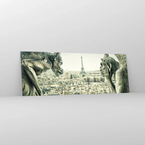 Üveg kép - Párizsi csevegés - 140x50 cm