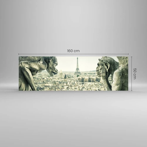 Üveg kép - Párizsi csevegés - 160x50 cm