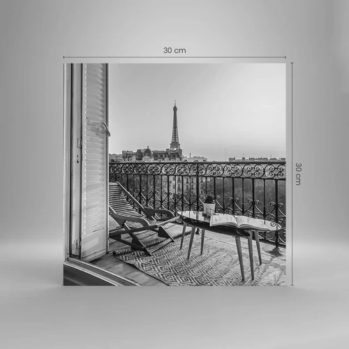 Üveg kép - Párizsi délután - 30x30 cm