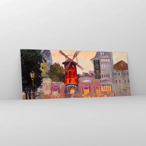 Üveg kép - Párizsi ikonok - Moulin Rouge - 100x40 cm