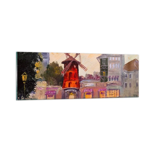 Üveg kép - Párizsi ikonok - Moulin Rouge - 90x30 cm