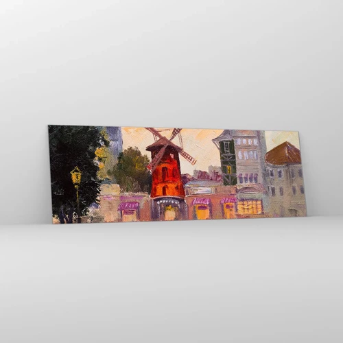 Üveg kép - Párizsi ikonok - Moulin Rouge - 90x30 cm