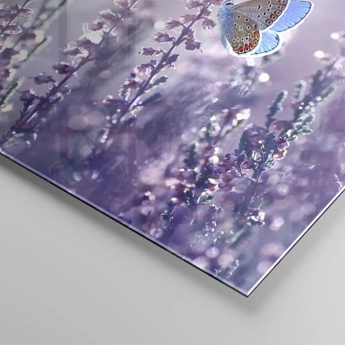 Üveg kép - Pillangó csókja - 50x50 cm