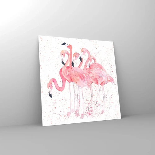 Üveg kép - Rózsaszín együttes - 40x40 cm