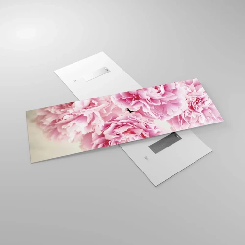Üveg kép - Rózsaszín pompában - 140x50 cm