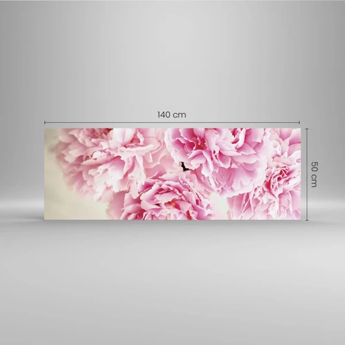 Üveg kép - Rózsaszín pompában - 140x50 cm