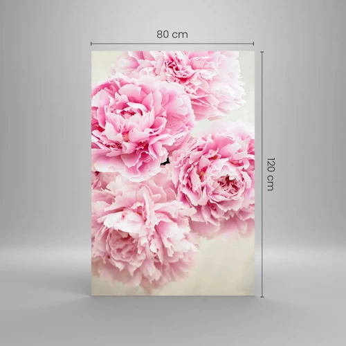 Üveg kép - Rózsaszín pompában - 80x120 cm