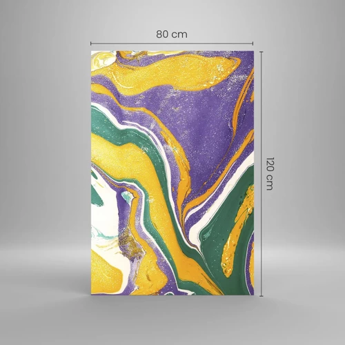 Üveg kép - Színes hullámok - 80x120 cm