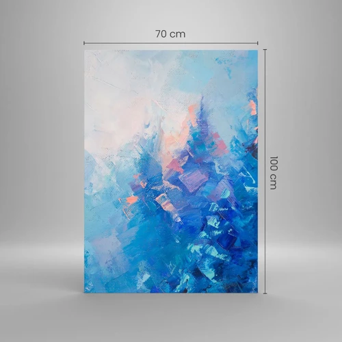 Üveg kép - Téli absztrakció - 70x100 cm