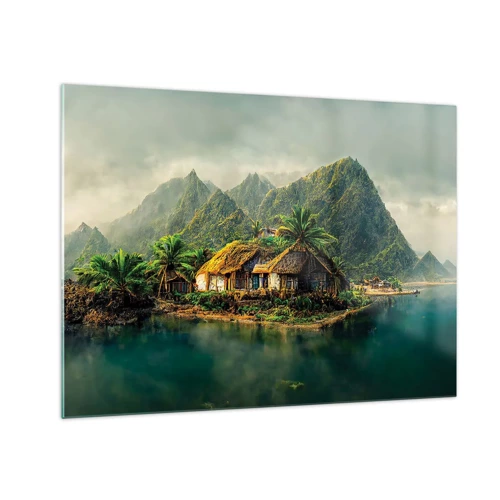 Üveg kép - Trópusi paradicsom - 70x50 cm