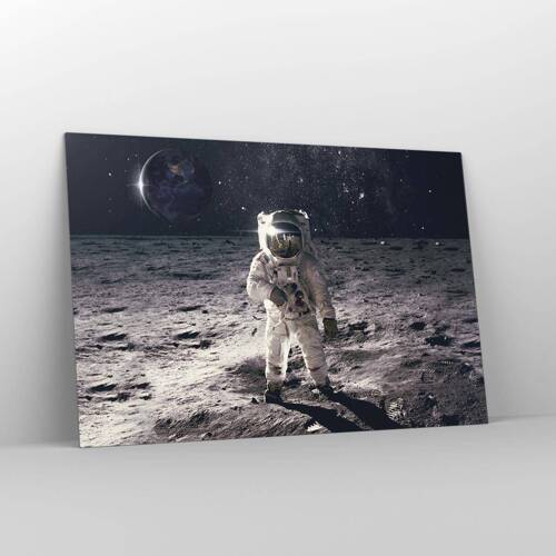 Üveg kép - Üdvözlet a Holdról - 120x80 cm