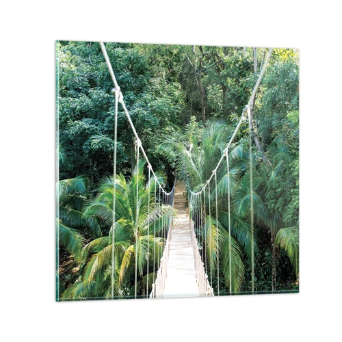 Üveg kép - Üdvözöljük a dzsungelben! - 60x60 cm