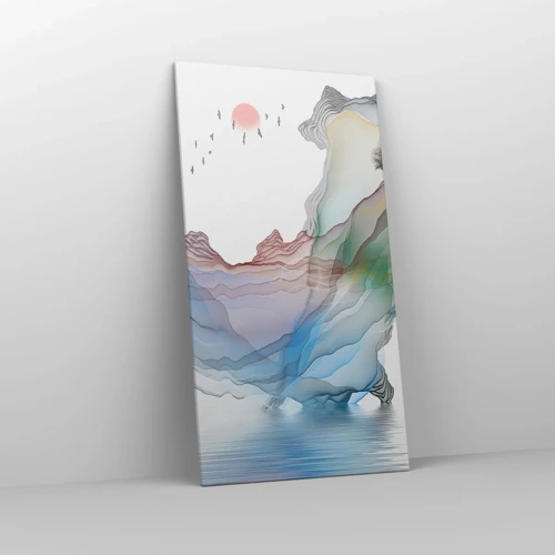 Vászonkép - A kristály hegyek felé - 65x120 cm
