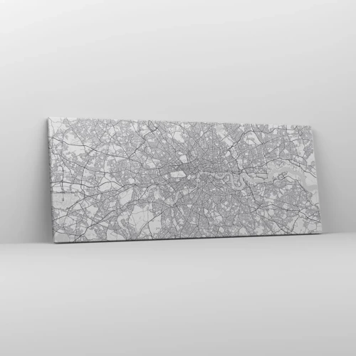 Vászonkép - A londoni labirintus térképe - 100x40 cm