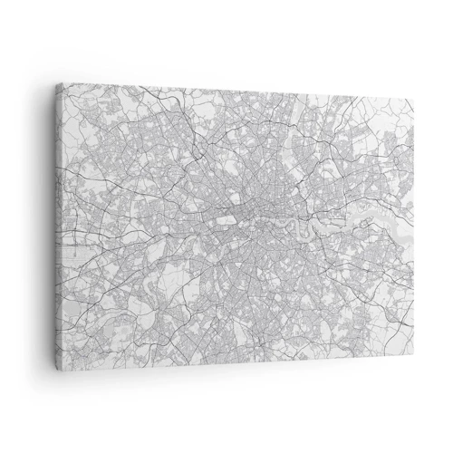 Vászonkép - A londoni labirintus térképe - 70x50 cm