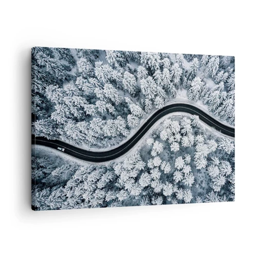Vászonkép - A téli erdőn - 70x50 cm