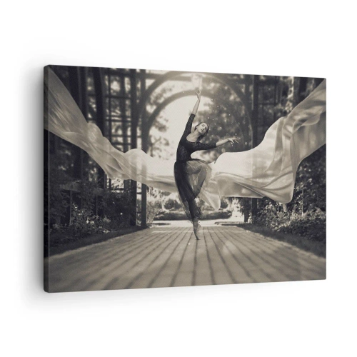 Vászonkép Arttor 70x50 cm - A kerti szellem tánca - Balerina, Tánc, Balett, Kultúra, Szépia, A nappaliba, A hálószobába, Fehér, Fekete, Vízszintes, Vászon, AA70x50-4945
