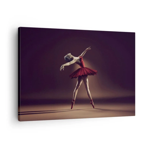 Vászonkép Arttor 70x50 cm - Egy prima balerina - Balerina, Tánc, Balett, Nő, Színház, A nappaliba, A hálószobába, Barna, Fekete, Vízszintes, Vászon, AA70x50-4336
