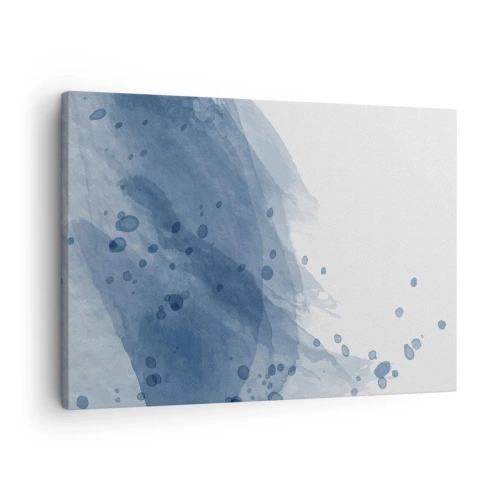 Vászonkép Arttor 70x50 cm - Kék tüll - Absztrakció, Művészet, Festmény, Modern Művészet, Modern Művészet., A nappaliba, A hálószobába, Fehér, Kék, Vízszintes, Vászon, AA70x50-5088