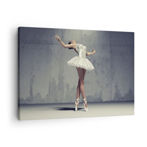 Vászonkép Arttor 70x50 cm - Könnyű, mint a madár - Balerina, Balett, Tánc, Kultúra, Színház, A nappaliba, A hálószobába, Fehér, Barna, Vízszintes, Vászon, AA70x50-4344