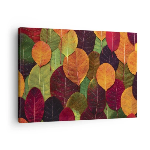 Vászonkép Arttor 70x50 cm - Őszi mozaik - Grafika, Színes Levelek, Művészet, Az Ősz Színei, Modern Művészet, A nappaliba, A hálószobába, Barna, Fekete, Vízszintes, Vászon, AA70x50-4635