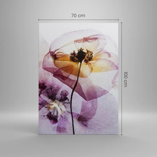 Vászonkép - Átlátszó virág test - 70x100 cm