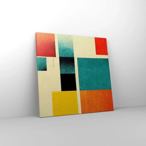 Vászonkép - Geometrikus absztrakció - jó energia - 70x70 cm