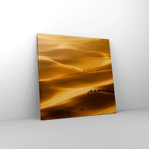 Vászonkép - Karaván a sivatagi hullámokban - 40x40 cm