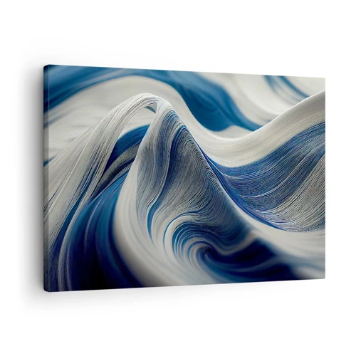 Vászonkép - Kék és fehér folyékonysága - 70x50 cm