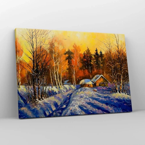 Vászonkép - Napos téli impresszió - 70x50 cm