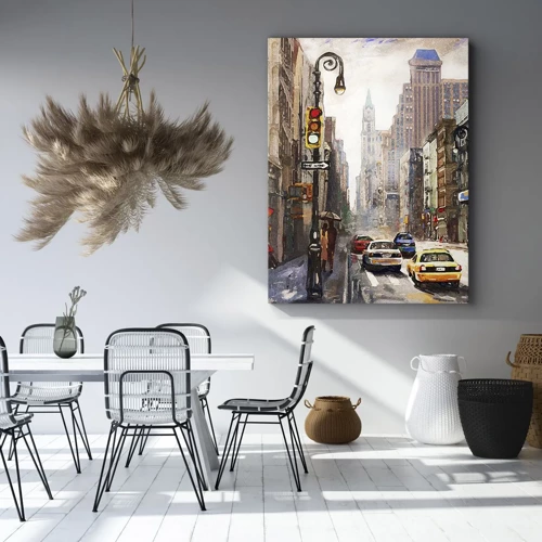 Vászonkép - New York – esőben is színes - 45x80 cm