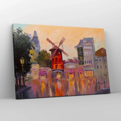 Vászonkép - Párizsi ikonok - Moulin Rouge - 70x50 cm