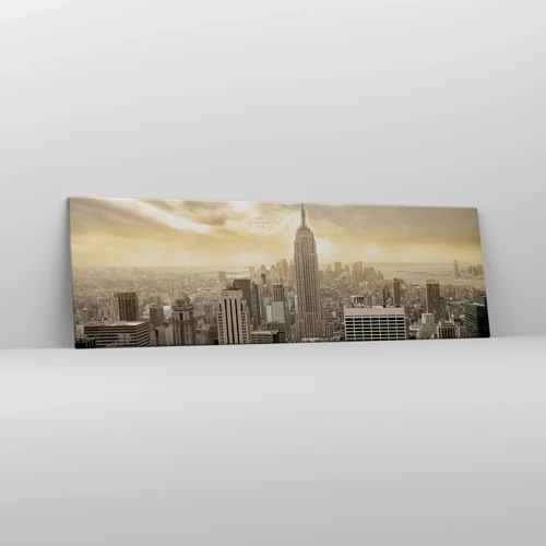 Vászonkép - Szürkéből szőtt New York - 160x50 cm