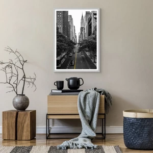 Poszter fekete keretben - New Yorki reggel - 50x70 cm