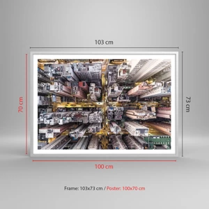 Poszter fekete keretben - Üdvözlet Hongkongból - 100x70 cm