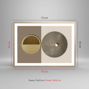 Poszter világos tölgy keretben - Tökéletes egyensúly - 70x50 cm