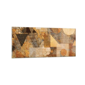 Üveg kép - Kubikus bronz tanulmánya - 120x50 cm